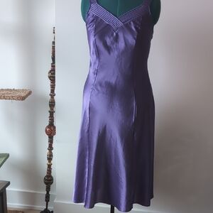 Purple Satin Slip Dress - Women Intimates & Sleepwear
